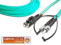 Lightwin High Quality Duplex LWL Patchkabel, MM OM3, E2000 - ST
