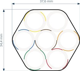 Lightwin Rohrverbund mit 7x 12/8-er Rohren, direkt erdverlegbar, UV beständig, schwarz