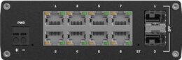 Teltonika IP30 Industrie 8-Port 1Gbit, 2-Port SFP managed Switch, -40°C - +75°C