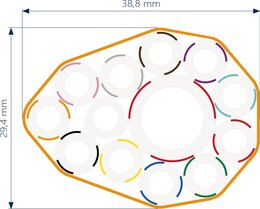 Lightwin Rohrverbund mit 1x14/10 + 12x 7/4-er Rohren, direkt erdverlegbar, UV beständig