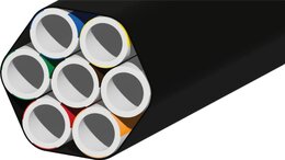 Lightwin Rohrverbund mit 7x 16/12-er Rohren, direkt erdverlegbar, UV beständig, schwarz
