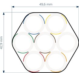 Lightwin Rohrverbund mit 7x 16/12-er Rohren, direkt erdverlegbar, UV beständig, schwarz
