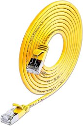SLIM KAT6 Lightpatchkabel rund, U/FTP, Ø 3,8mm, gelb