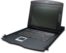PLANET 8-Port Combo IP VGA LCD KVM Switch, OnScreen Display (OSD), up to 64 Computers