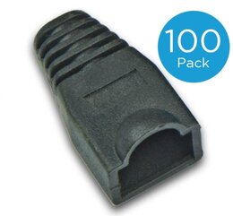  Tülle für RJ45 Stecker standard, Farbe: schwarz, 100er-Pack