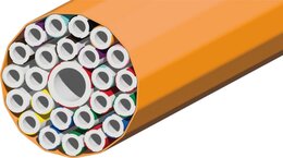 Lightwin Rohrverbund mit 1x14/10 + 24x 7/4-er Rohren, direkt erdverlegbar, UV beständig