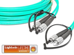 Lightwin High Quality Flat-Duplex LWL Patchkabel, MM OM3, FC - FC