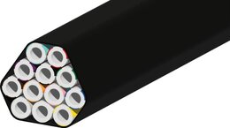 Lightwin Rohrverbund mit 12x 7/4-er Rohren, direkt erdverlegbar, UV beständig, schwarz