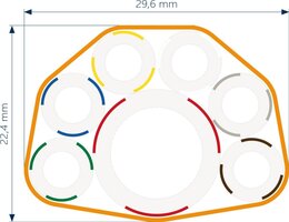 Lightwin Rohrverbund mit 1x14/10 + 6x 7/4-er Rohren, direkt erdverlegbar, UV beständig