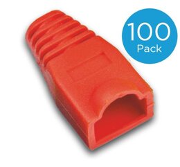  Tülle für RJ45 Stecker standard, Farbe: rot, 100er-Pack