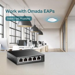 TP-Link 5-Port Gigabit Desktop Switch mit 4-Port PoE
