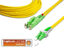 Lightwin High Quality Duplex LWL Patchkabel, SM, E2000/APC - LC/APC