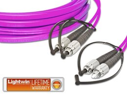 Lightwin High Quality Flat-Duplex LWL Patchkabel, MM OM4, FC - FC