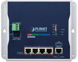 PLANET IP30 Industrial Wall-mount Gigabit Router with 4-Port 802.3at PoE+