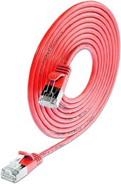 SLIM KAT6 Lightpatchkabel rund, U/FTP, Ø 3,8mm, rot