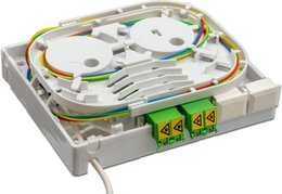 Lightwin FTTH OTO Box, 4-fasrig, 4x LC/APC Kupplungen, Breakoutkabel 30 - 100 m, G.657A2