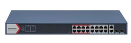 Hikvision DS-3E1318P-EI(B) - 16-Port 100 Mbps PoE + 2-Port 1000 Combo Switch, SmartManaged