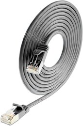 SLIM KAT6 Lightpatchkabel rund, U/FTP, Ø 3,8mm, schwarz