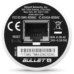 Ubiquiti 5GHz Bullet AC, Dual-Band airMAX®ac Radio mit dediziertem Wi-Fi Management