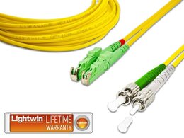 Lightwin High Quality Duplex LWL Patchkabel, SM, E2000/APC - ST