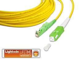 Lightwin High Quality Simplex LWL Patchkabel, SM, E2000/APC - SC/APC