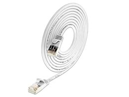 SLIM KAT6 Lightpatchkabel rund, U/FTP, Ø 3,8mm, weiß
