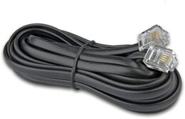  Modularkabel, RJ11 (6/4) - RJ11 (6/4), 4-adrig, schwarz