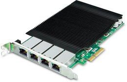 PLANET 4-Port 10/100/1000T 802.3at PoE+ PCI Express Server Adapter, 120W PoE