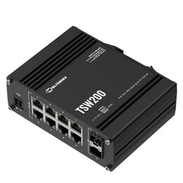 Teltonika IP30 Industrie 8-Port 1Gbit PoE+, 2-Port SFP unmanaged Switch, -40°C - +75°C