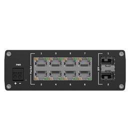 Teltonika IP30 Industrie 8-Port 1Gbit PoE+, 2-Port SFP unmanaged Switch, -40°C - +75°C