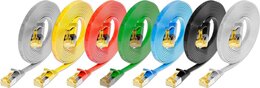 SLIM KAT6A 10 Gigabit Slimpatchkabel, U/FTP, flach, grün 