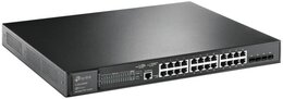 TP-Link JetStream™ 24-Port Gigabit & 4-Port 10GE SFP+ L2+ Managed Switch, 24-Port PoE+