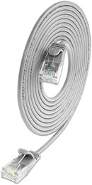 SLIM KAT6A 10 Gigabit Lightpatchkabel rund, U/UTP, Ø 3,6 mm, grau