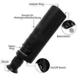 Lightwin Ferrulen-Mikroskop, 200-fach Vergrößerung für 2,5mm und 1,25mm Ferrule