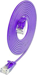 SLIM KAT6A 10 Gigabit Lightpatchkabel rund, U/UTP, Ø 3,6 mm, violett