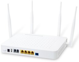PLANET GPON HGU with 4-Port GbE, 1200Mbps 802.11AC Wireless and 2-Port FXS (1 x USB)