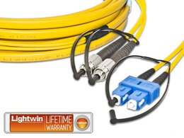 Lightwin High Quality Flat-Duplex LWL Patchkabel, SM, FC - SC