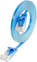 SLIM KAT6 Slimpatchkabel, U/UTP, flach, blau