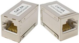 Wirewin KAT.6A RJ45 Kupplung, Buchse/Buchse, 1:1 belegt, STP