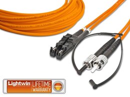 Lightwin High Quality Duplex LWL Patchkabel, MM OM2, E2000 - ST