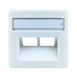 Wirewin Keystone Zentralplatte für 2 Module, Schalterprogramm-fähig, RAL9010