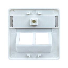 Wirewin Keystone Zentralplatte für 2 Module, Schalterprogramm-fähig, RAL9010