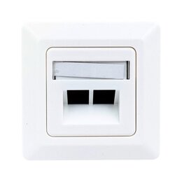 Wirewin Keystone Zentralplatte für 2 Module, Schalterprogramm-fähig, RAL9010