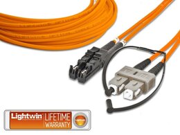 Lightwin High Quality Duplex LWL Patchkabel, MM OM2, E2000 - SC