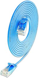 SLIM KAT6A 10 Gigabit Lightpatchkabel rund, U/UTP, Ø 3,6 mm, blau