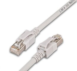 Wirewin KAT6A LED Patchkabel, S/FTP, Lifetime Warranty, grau 
