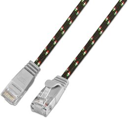 SLIM KAT6 Slimpatchkabel, U/UTP, flach, Nylonmantel, grau 