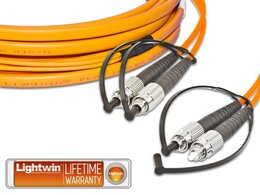 Lightwin High Quality Flat-Duplex LWL Patchkabel, MM OM2, FC - FC