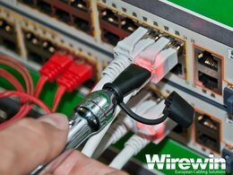Wirewin KAT6A LED Patchkabel, S/FTP, Lifetime Warranty, blau 