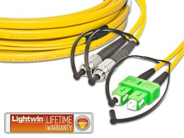 Lightwin High Quality Flat-Duplex LWL Patchkabel, SM, FC - SC/APC